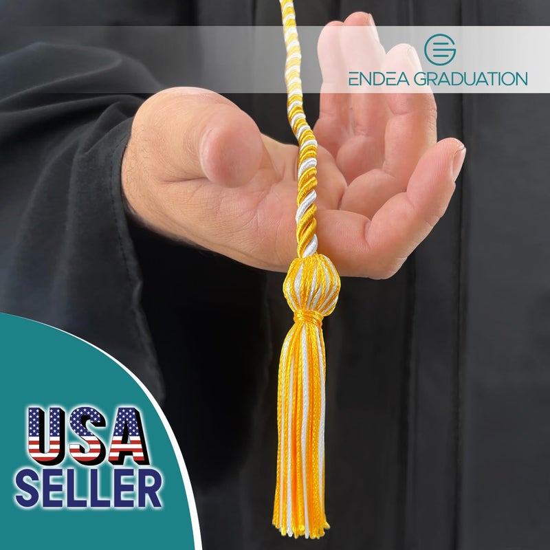 Endea Graduation Single Honor Cord Two-Color (Gold/White) - Image 2